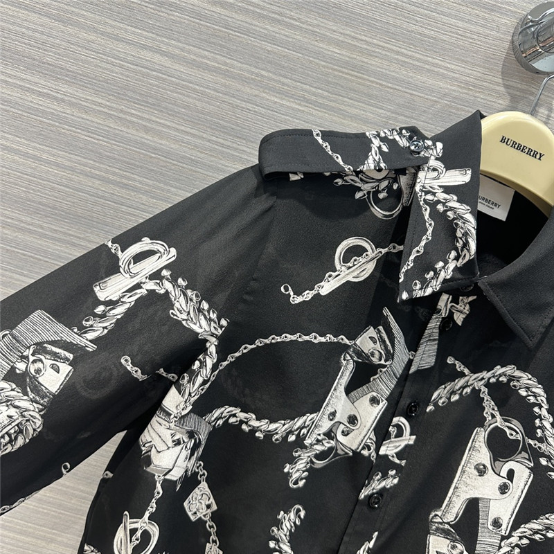 Bv*b*rry printed silk shirt
