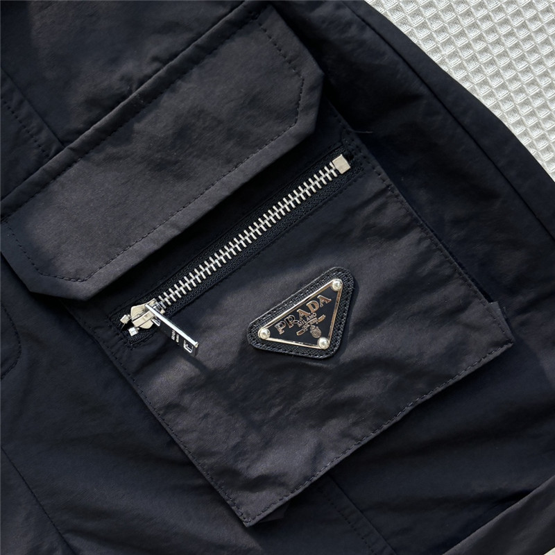 Pra*a workwear fan buckle high waist a-line shorts