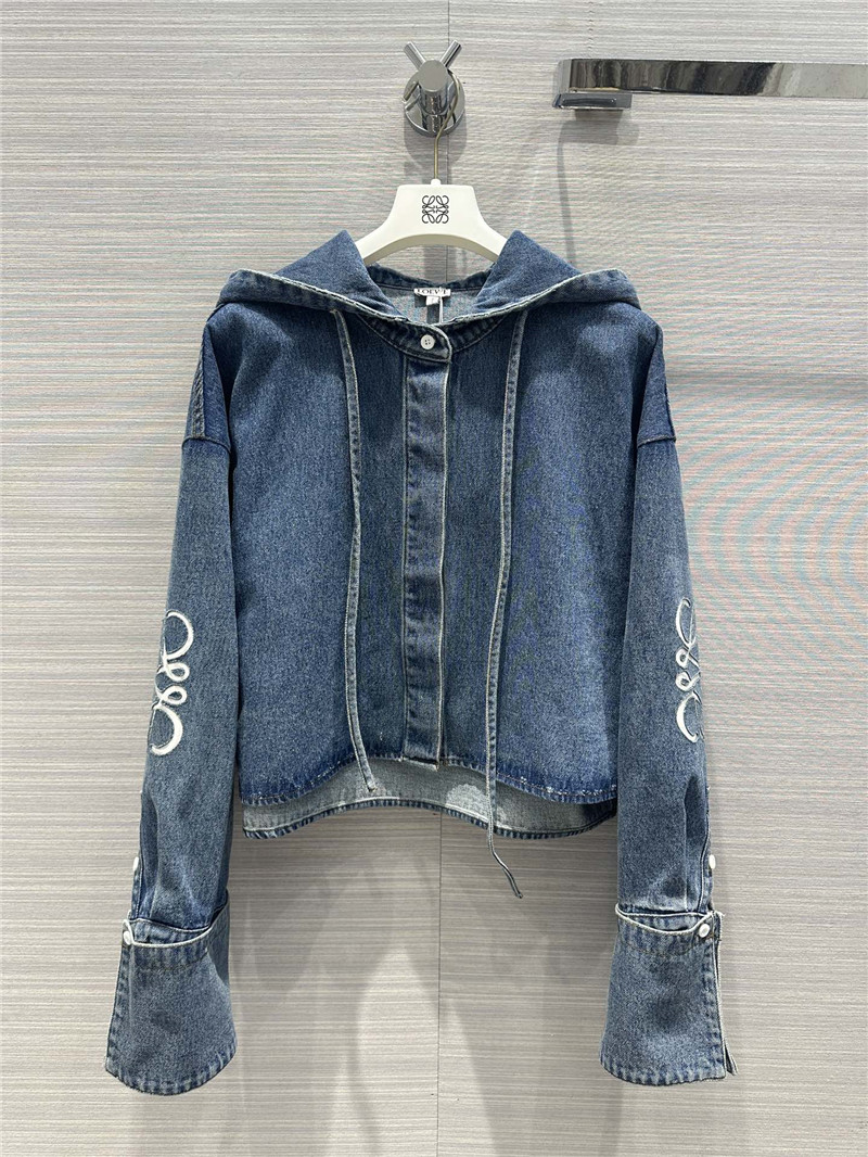 L0ew* salt girl retro washed denim jacket
