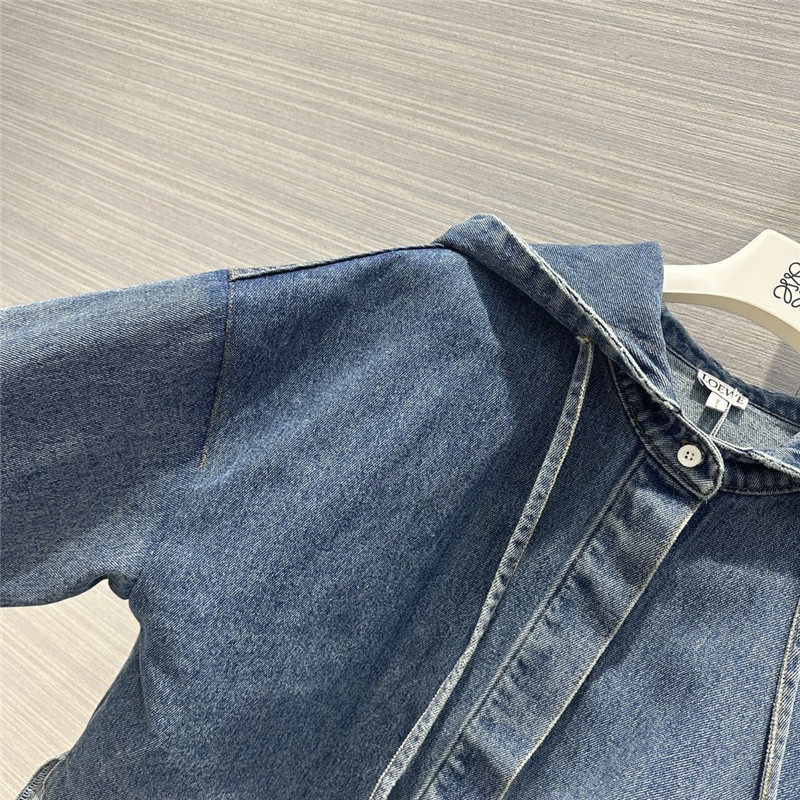 L0ew* salt girl retro washed denim jacket