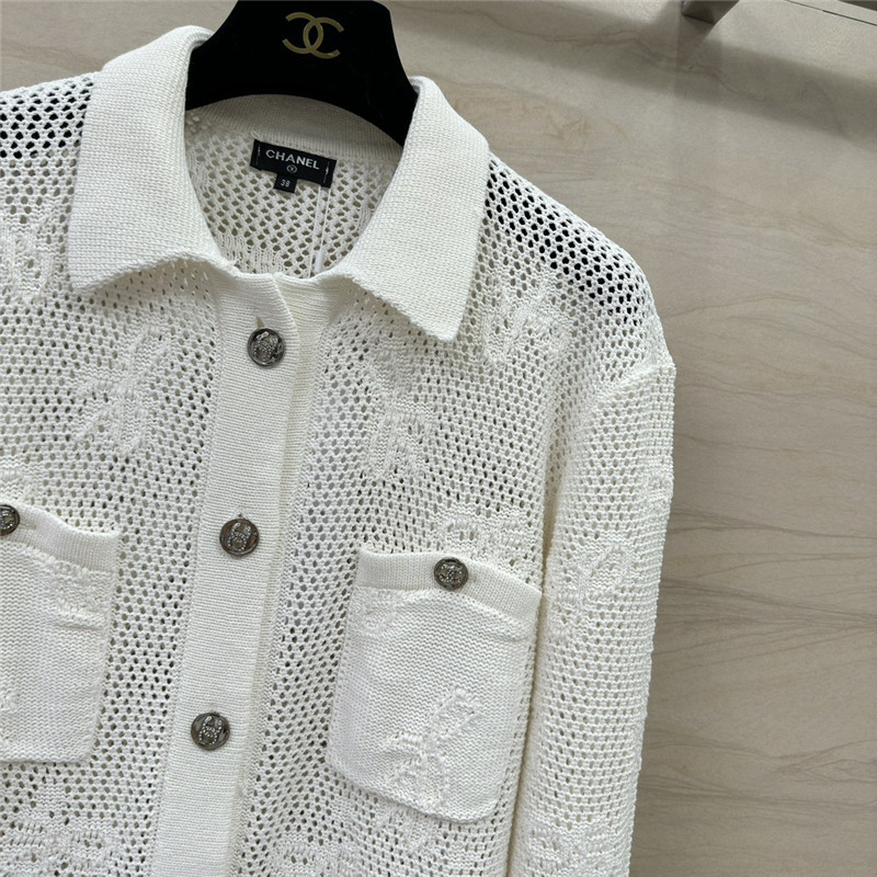 Ch**el hollow pocket knit cardigan