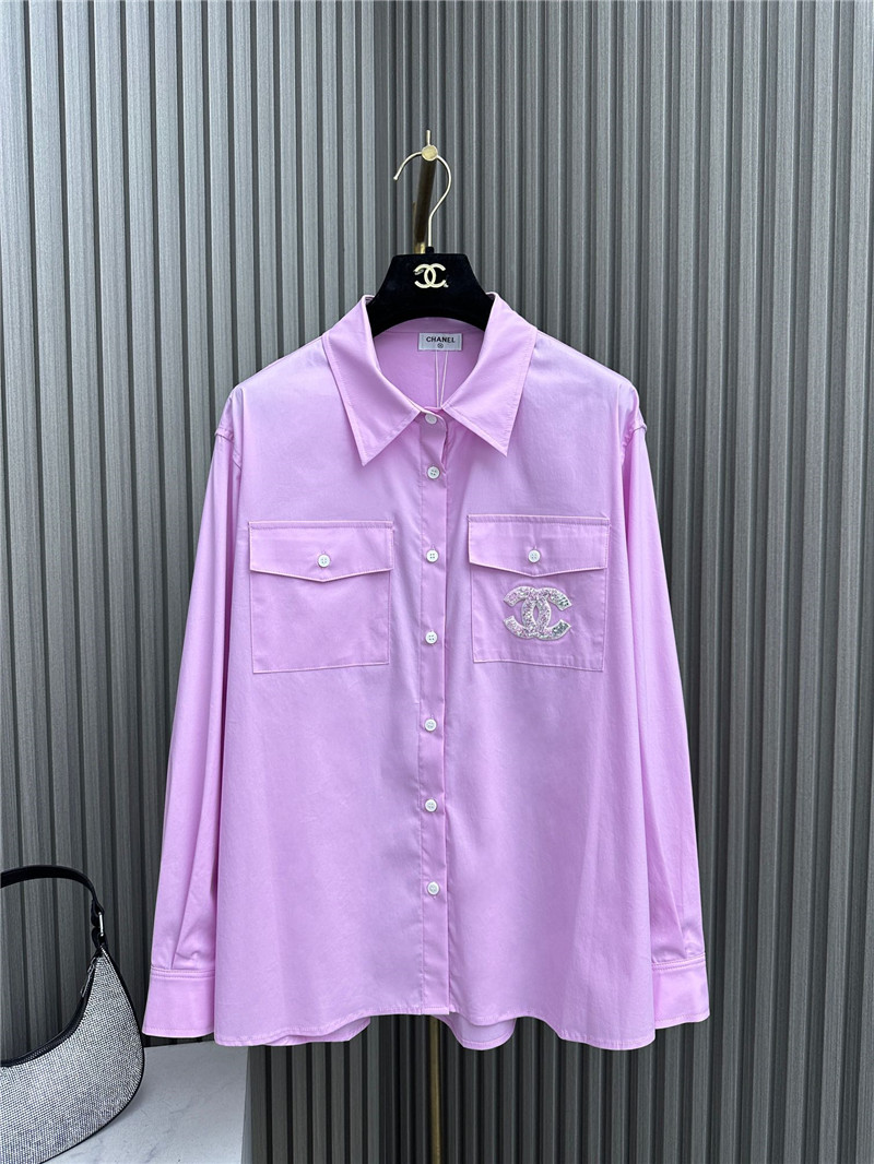 Ch**el sequined pocket shirt