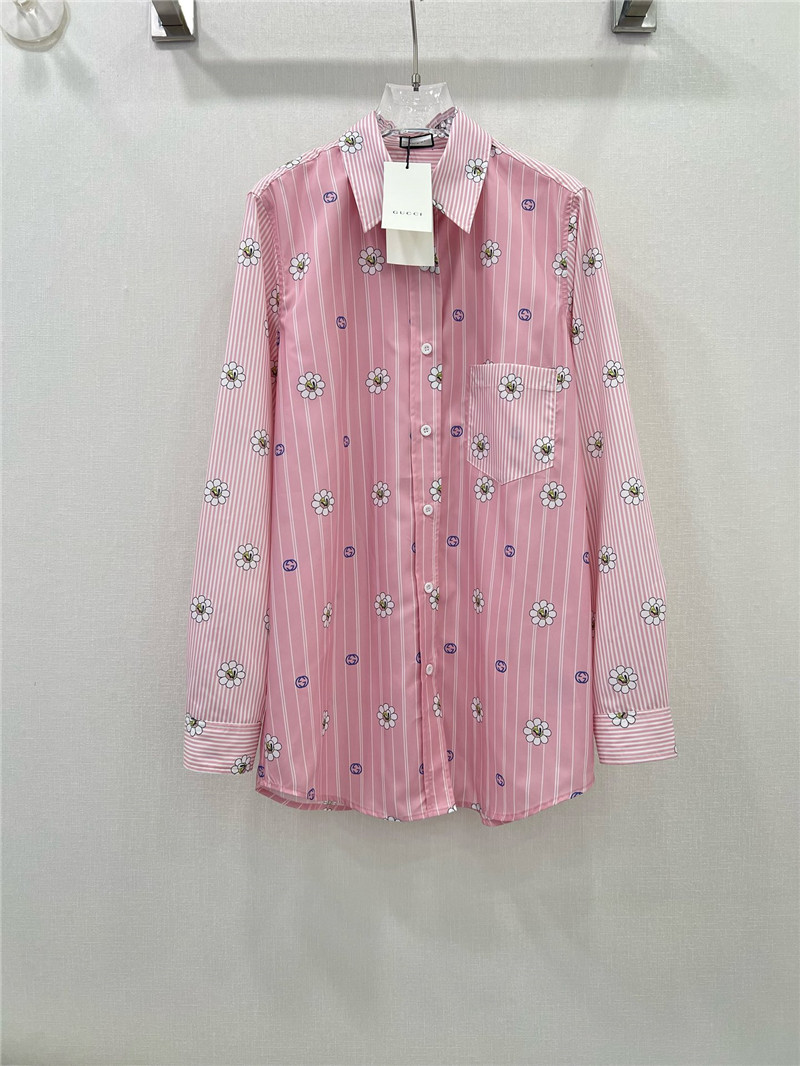Gvc*1 spring floral print long sleeve shirt