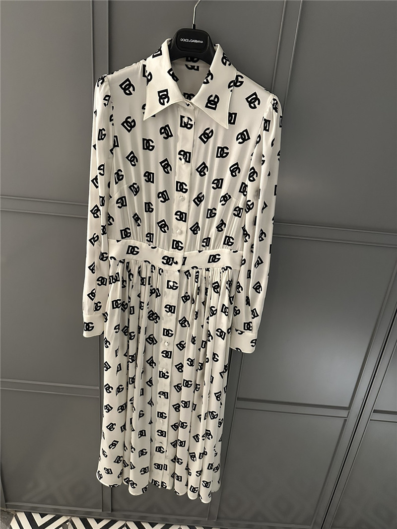 Dolce & Gabbana d&g positioning print logo dress