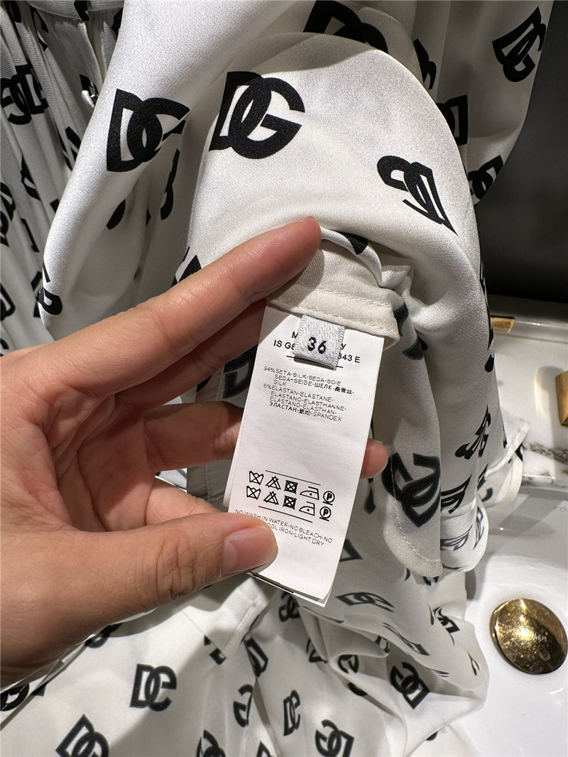 Dolce & Gabbana d&g positioning print logo dress