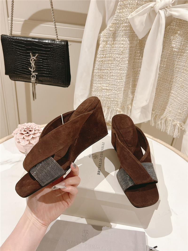bc steel D1am0nd wedge slippers