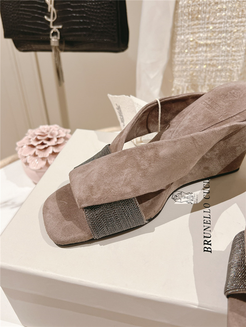bc steel D1am0nd wedge slippers
