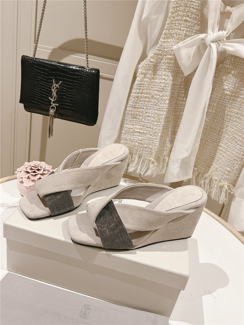 bc steel D1am0nd wedge slippers