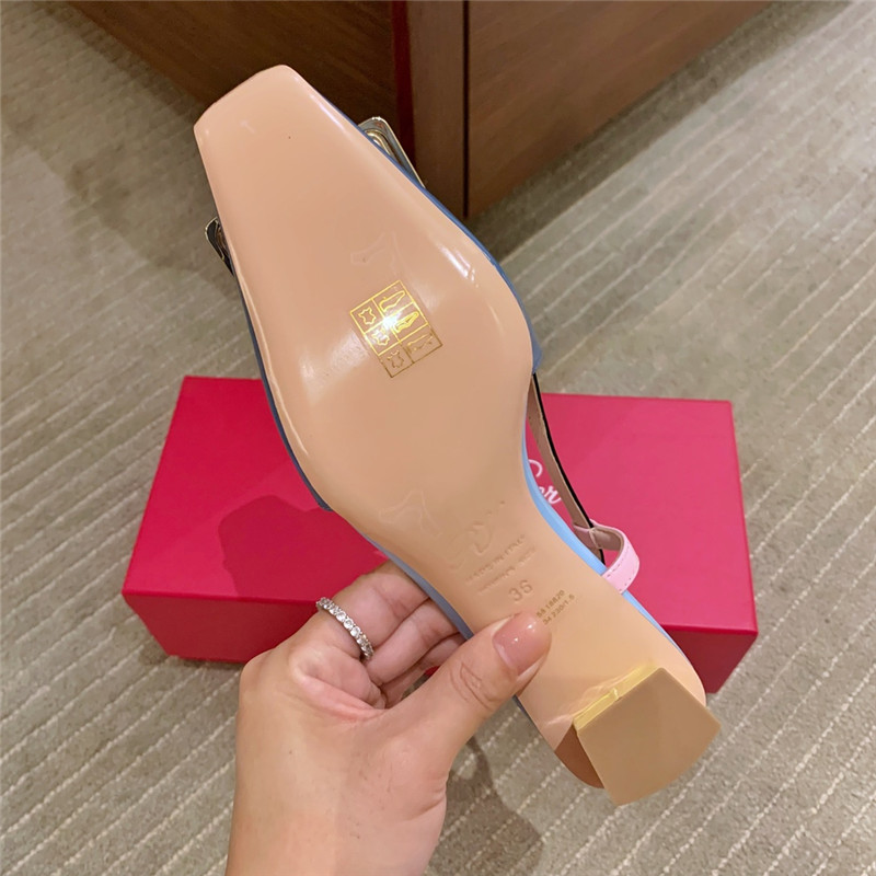 roger u1u1er new patent leather block heel sandals