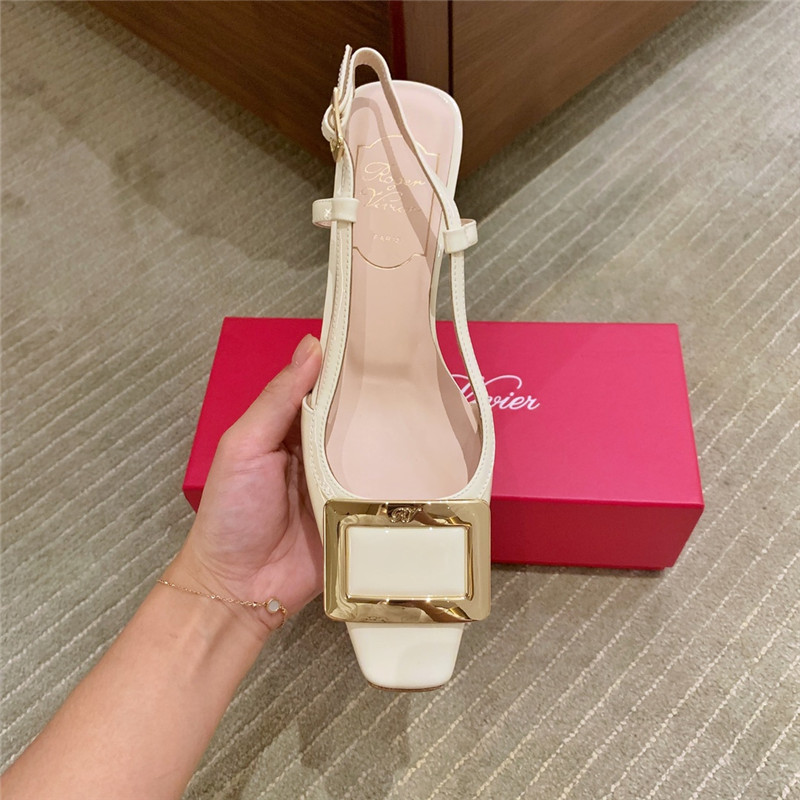roger u1u1er new patent leather block heel sandals