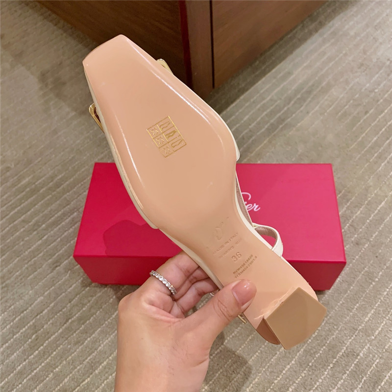 roger u1u1er new patent leather block heel sandals