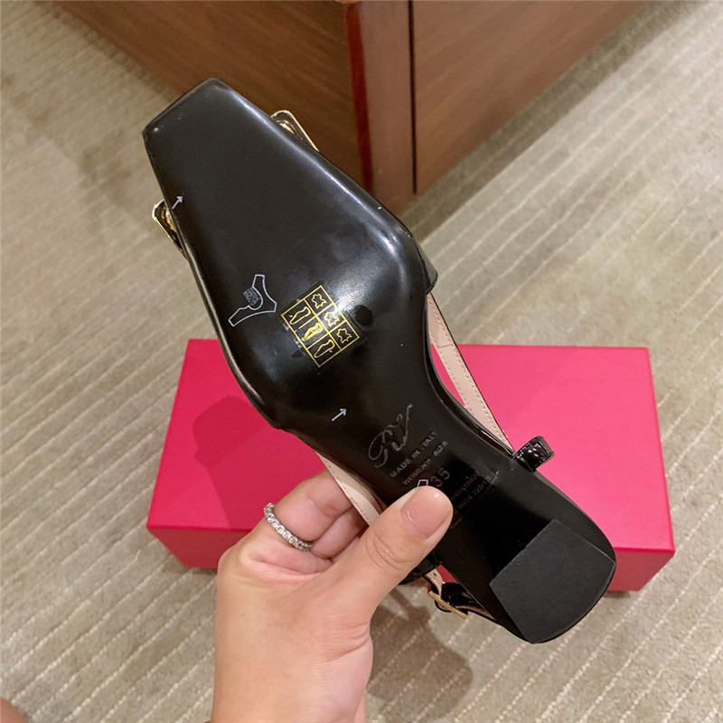 roger u1u1er new patent leather block heel sandals