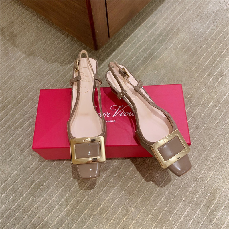 roger u1u1er new patent leather block heel sandals