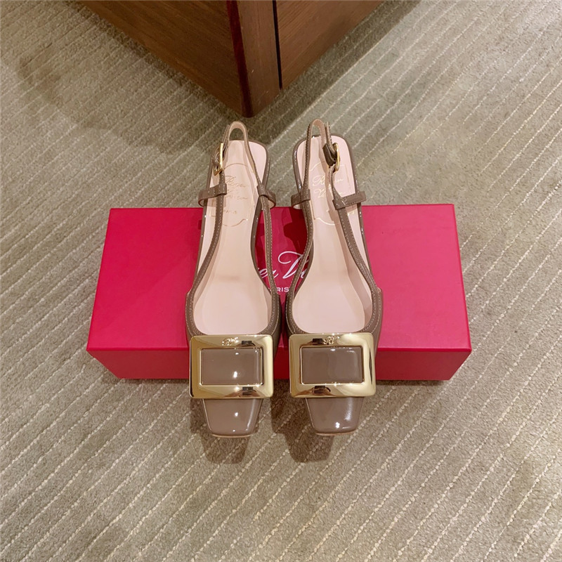 roger u1u1er new patent leather block heel sandals
