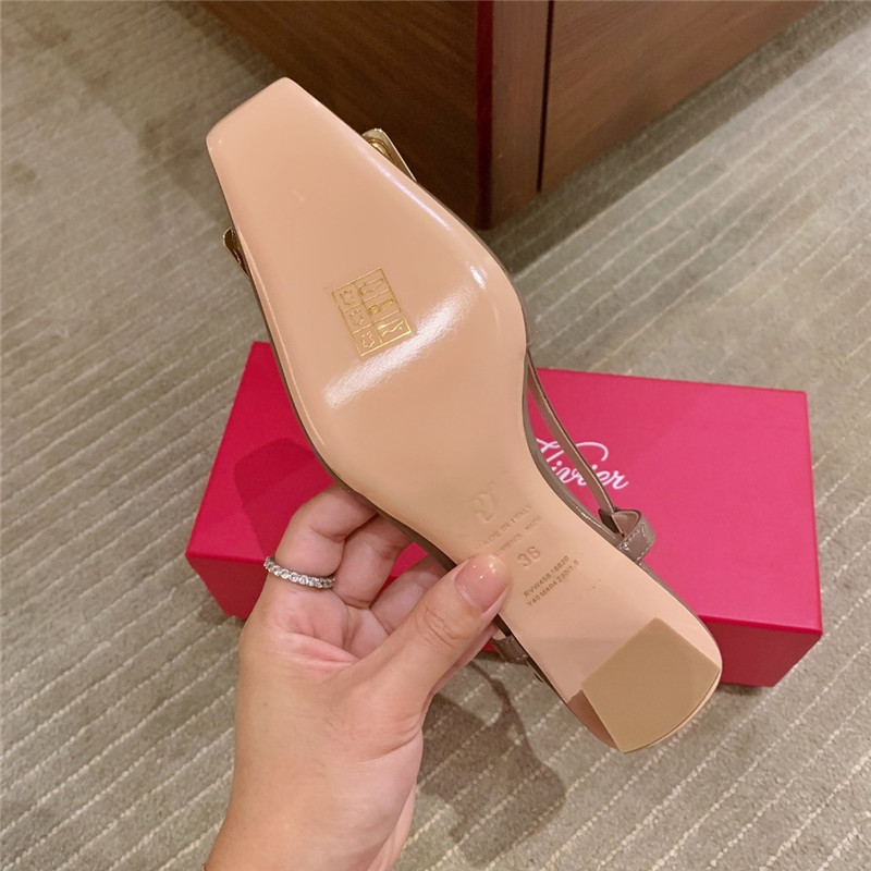 roger u1u1er new patent leather block heel sandals