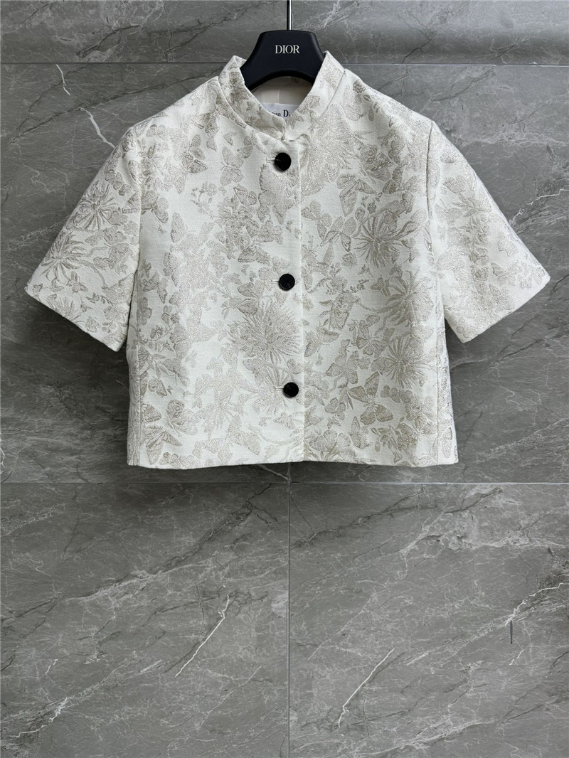 D10r butterfly jacquard short-sleeved jacket