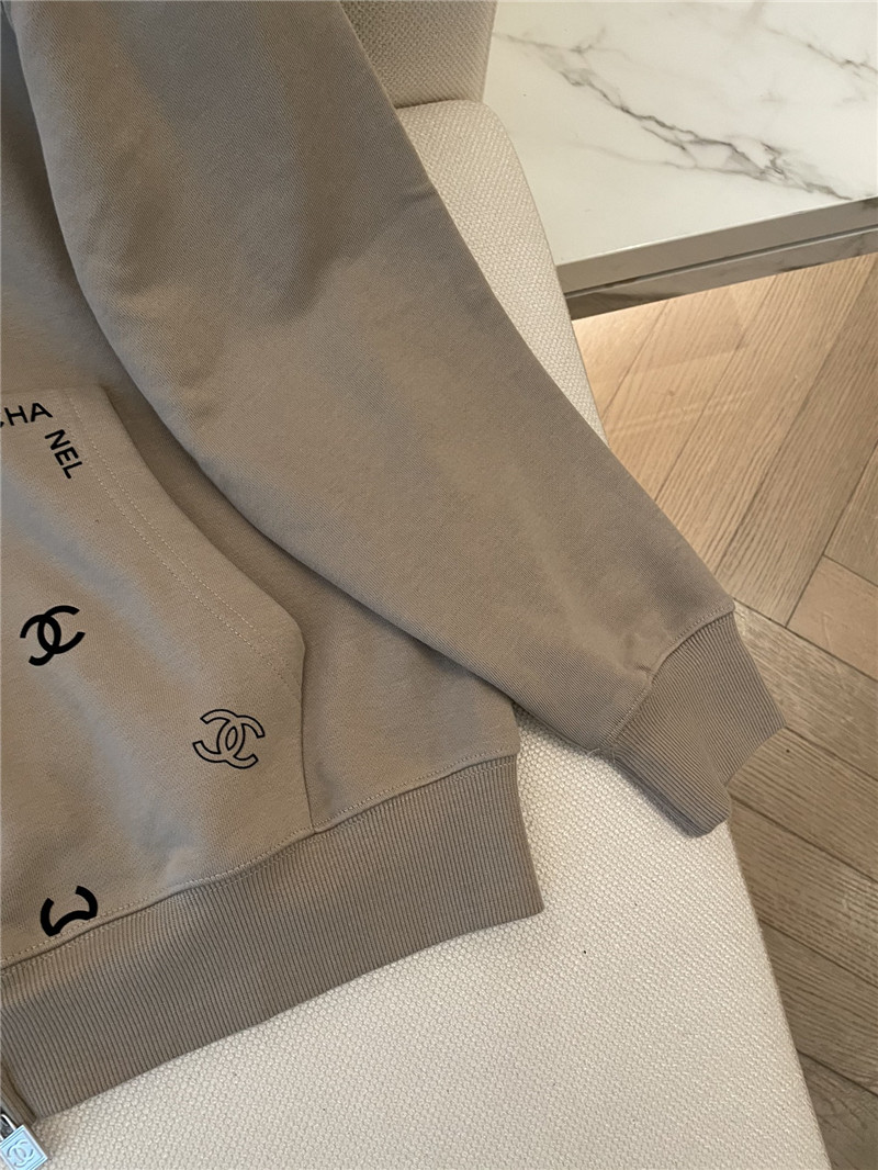 Ch**el logo hooded sweatshirt grey