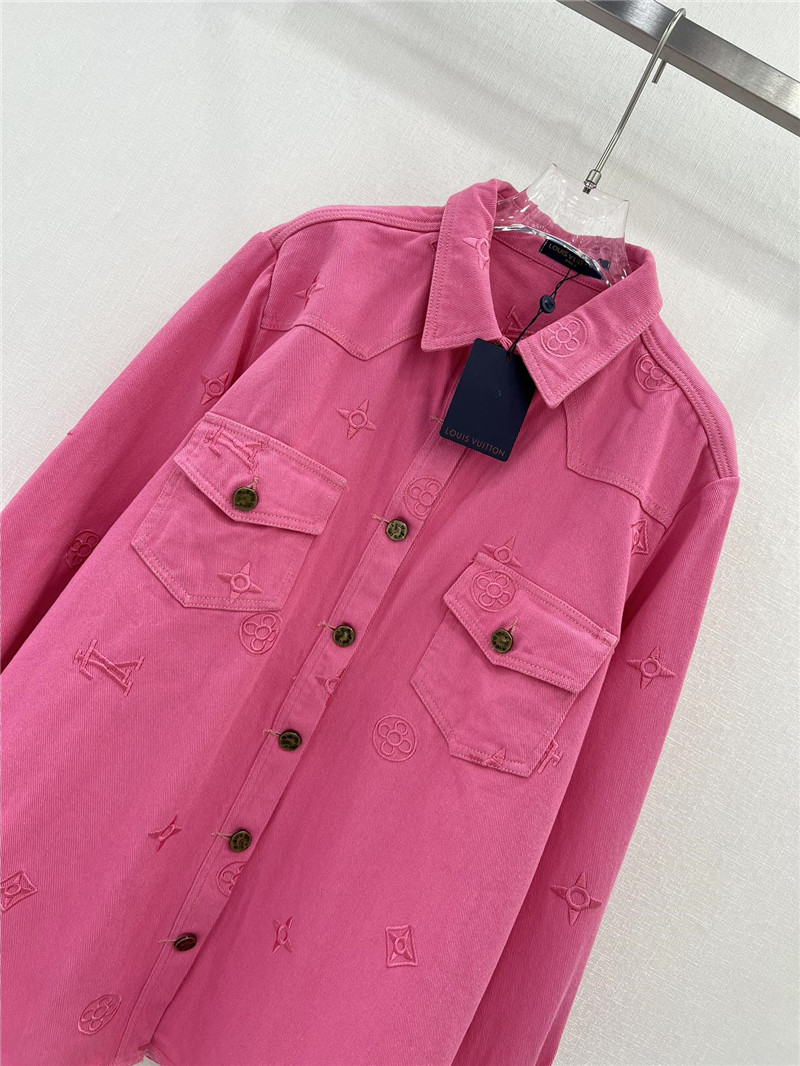 l0vis Vvtt0n lv presbyopic embroidered denim shirt