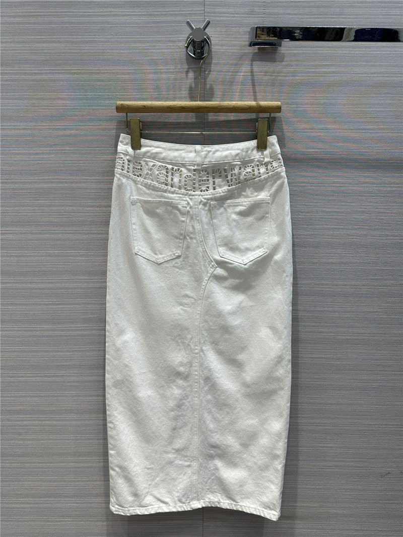 A1exa*der wang denim long skirt