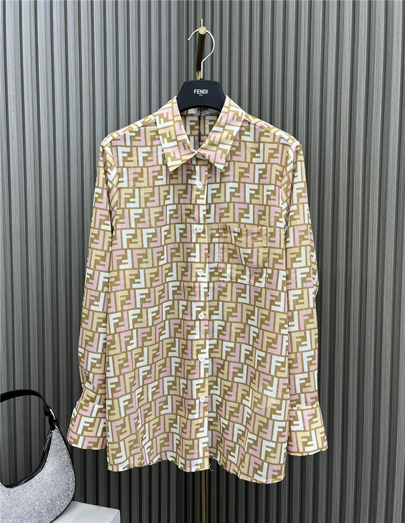 F**di see-through printed shirt