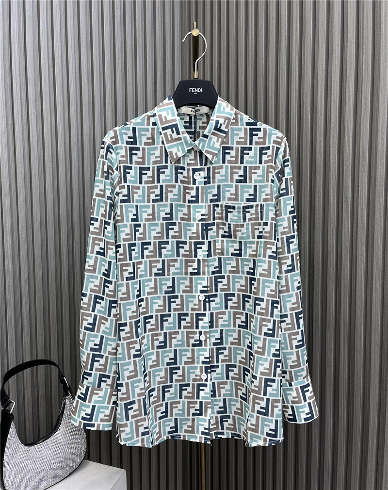 F**di see-through printed shirt