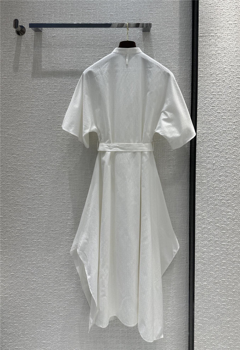 H**me5 h dark pattern jacquard small stand collar dress