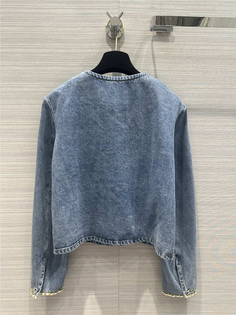 Ch**el coco girls denim blue denim jacket