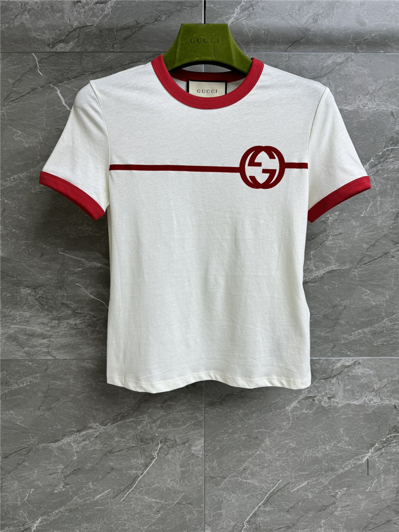 Gvc*1 contrast flocked t-shirt