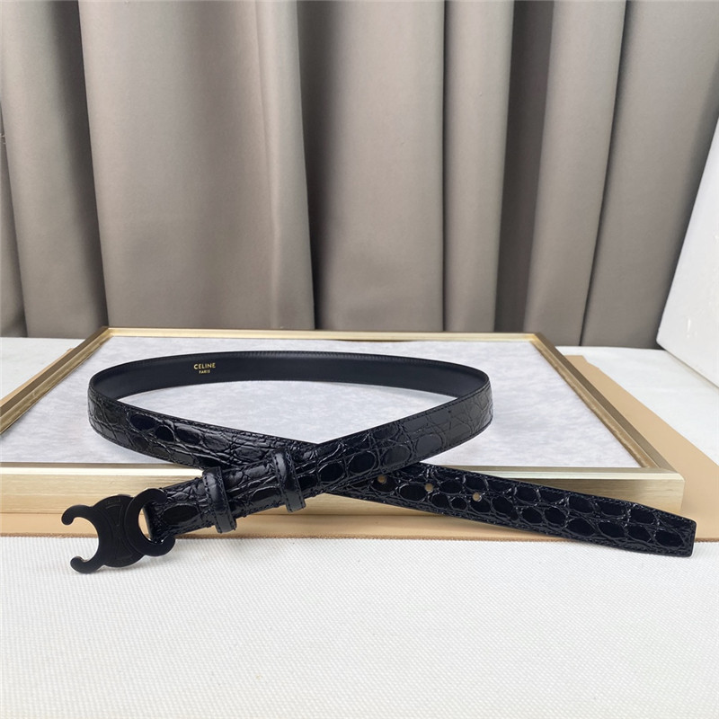 Ce1i*e crocodile pattern cowhide mid-waist belt