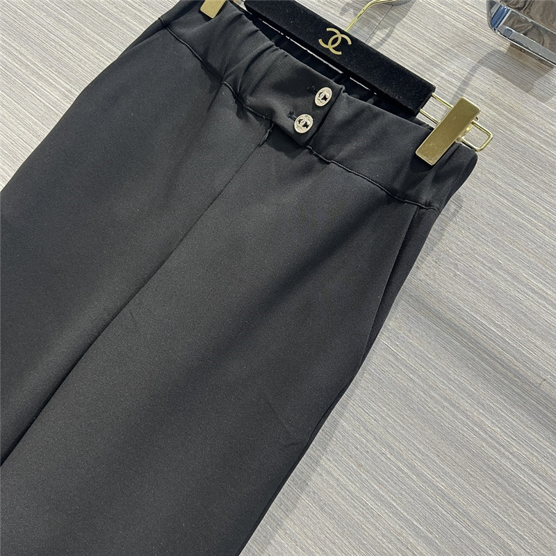 Ch**el straight wide leg floor mopping pants replicas clothes