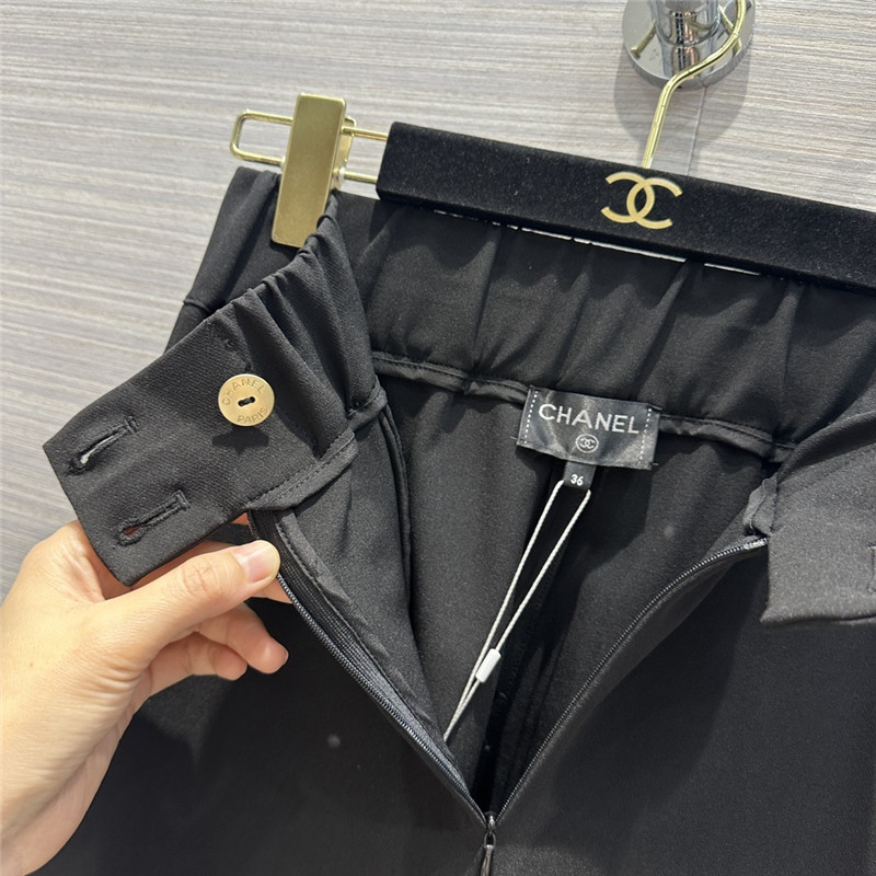 Ch**el straight wide leg floor mopping pants replicas clothes