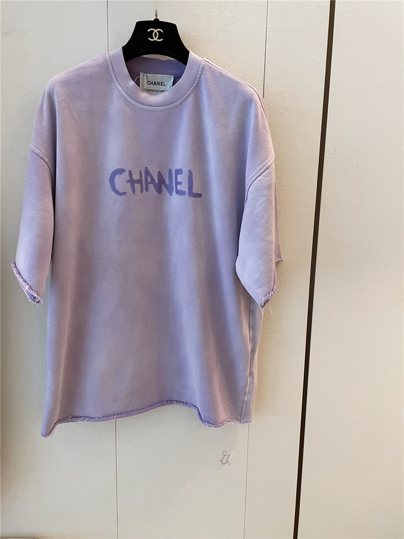 Ch**el new letter logo short sleeve replica designer clothes