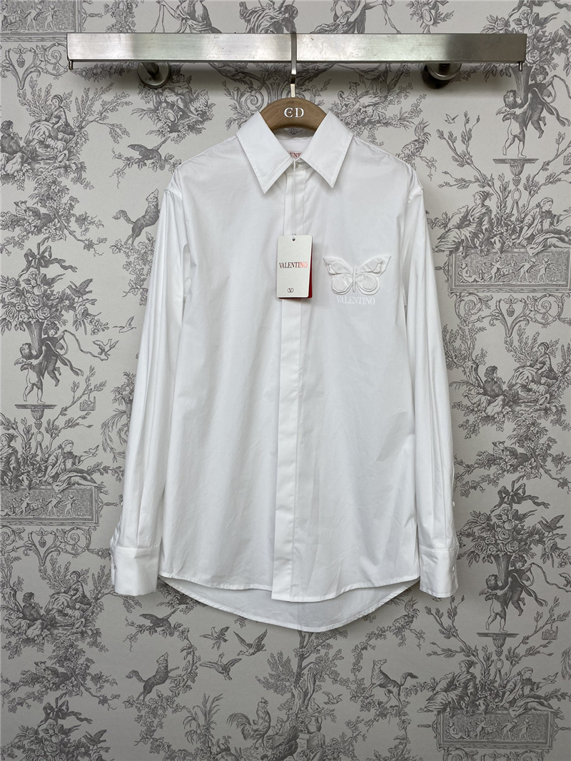 Va1e*ntin0 boyfriend style butterfly shirt replicas clothes
