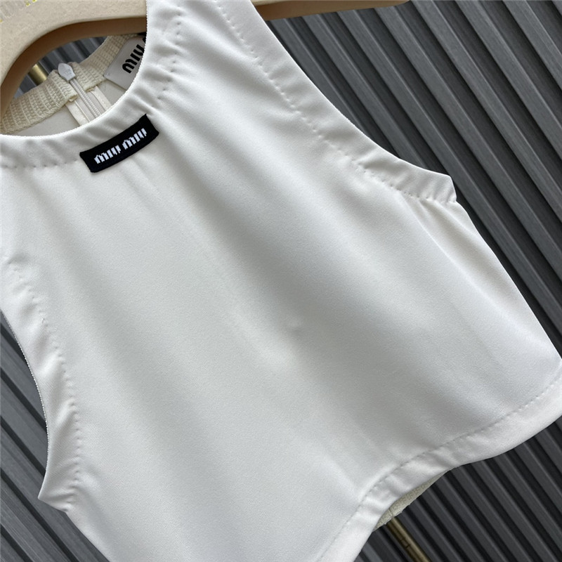 M1um1u fashionable slim fit short vest replica clothes