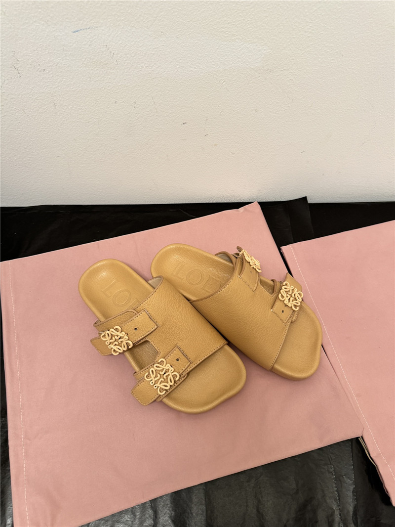 L0ew* new leather slippers for couples
