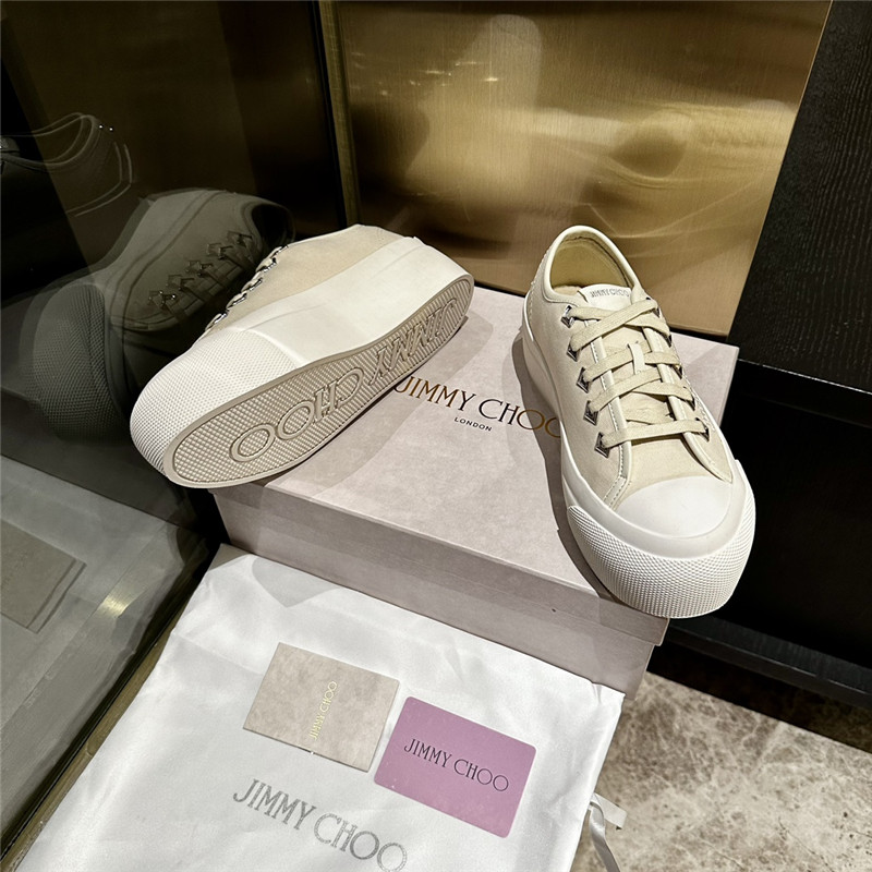 J1m*y Ch00 palma maxi sneakers in beige