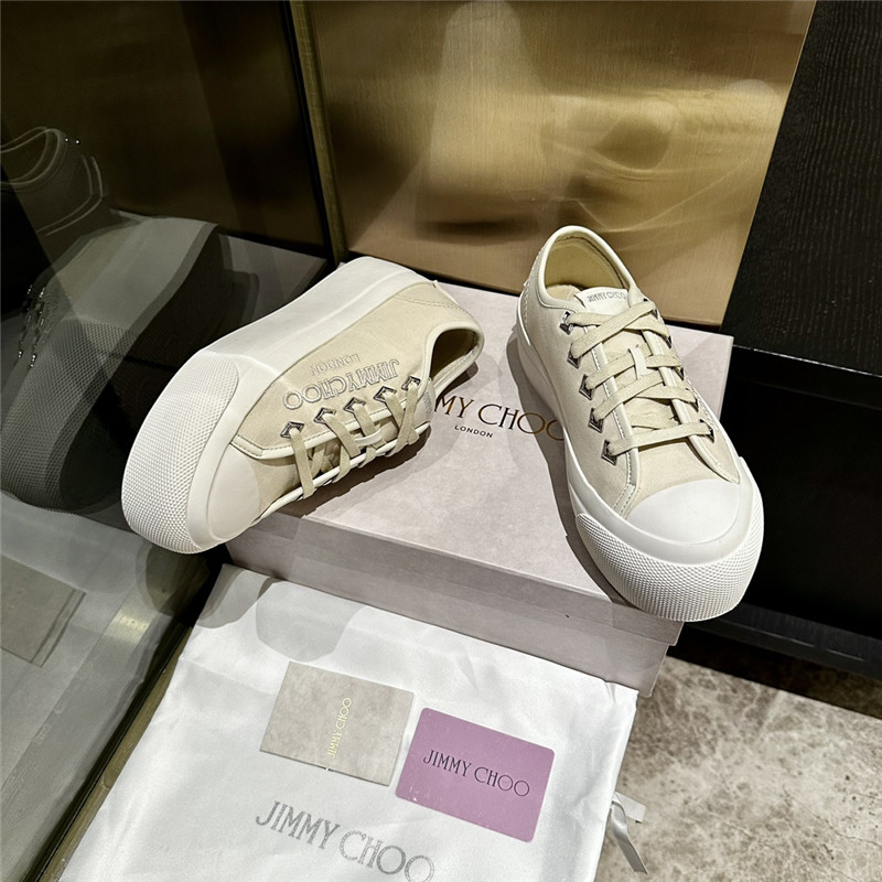 J1m*y Ch00 palma maxi sneakers in beige