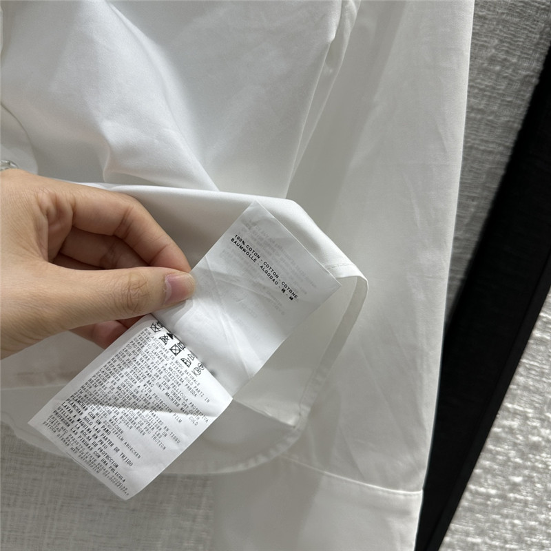 Pra*a logo embroidered white shirt replica clothing sites