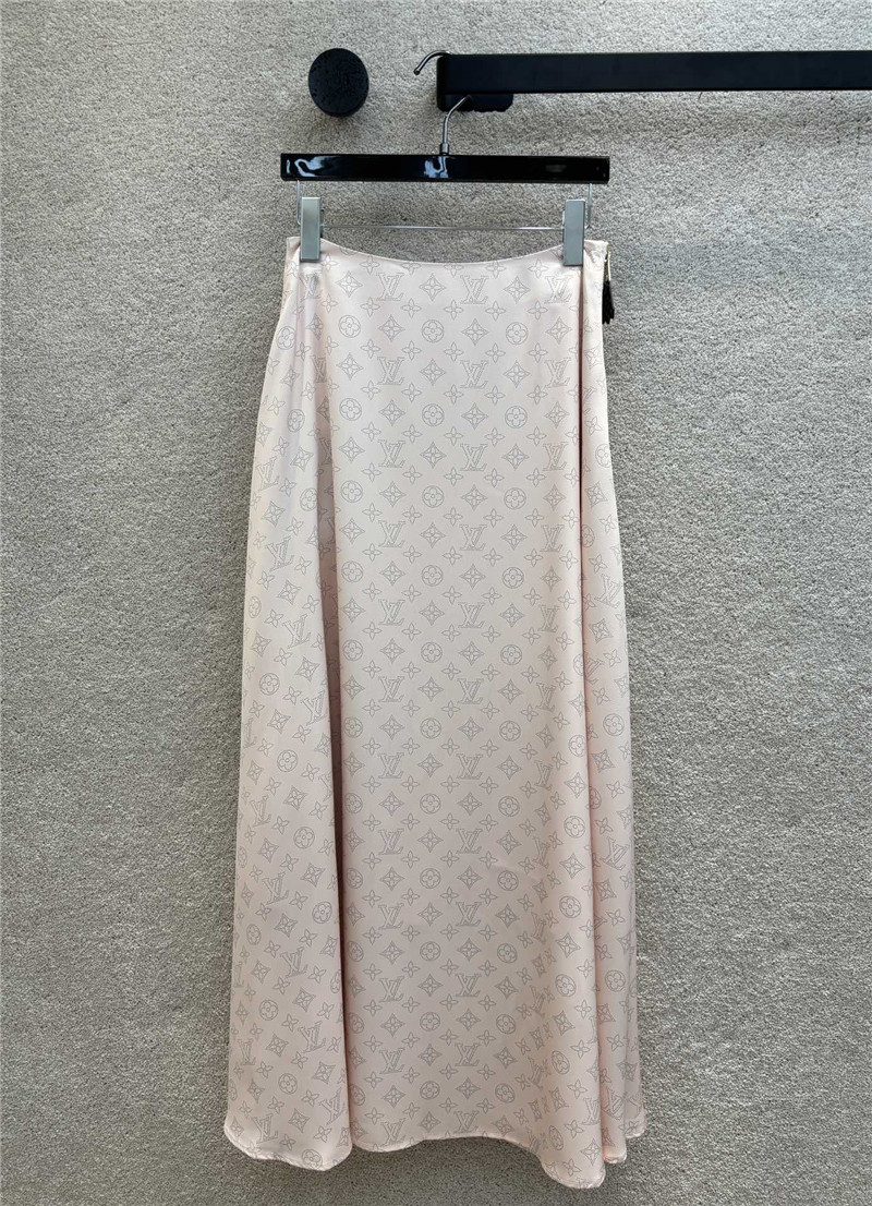 l0vis Vvtt0n lv cherry blossom pink printed long skirt replicas clothes