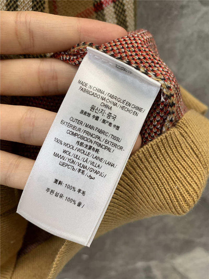 Bv*b*rry checked wool knit polo shirt replica clothing sites