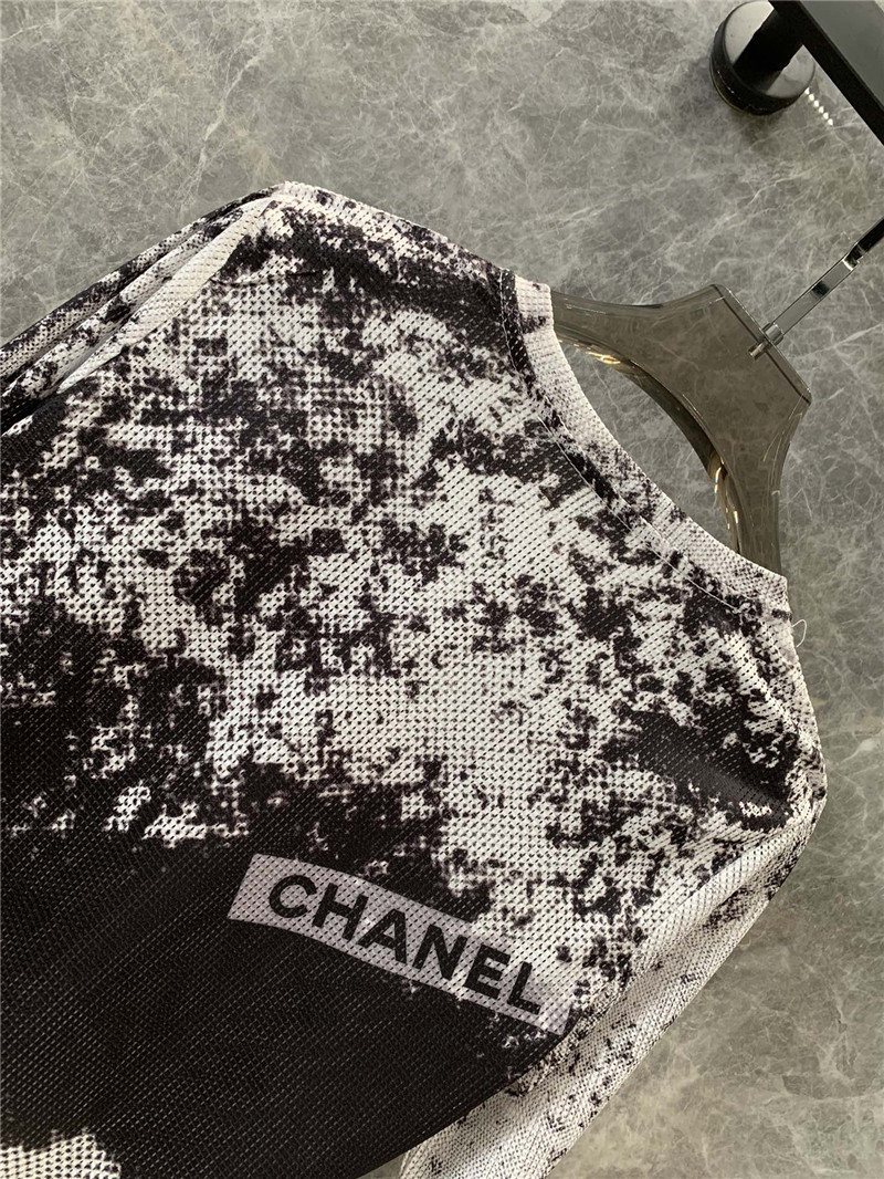 Ch**el retro tie-dye printed bottoming shirt replica clothing