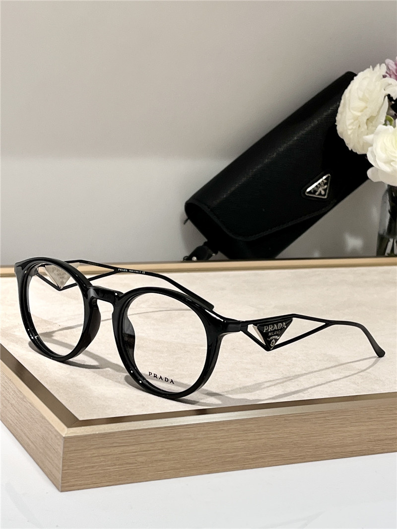 Pra*a small round frame plain frame glasses