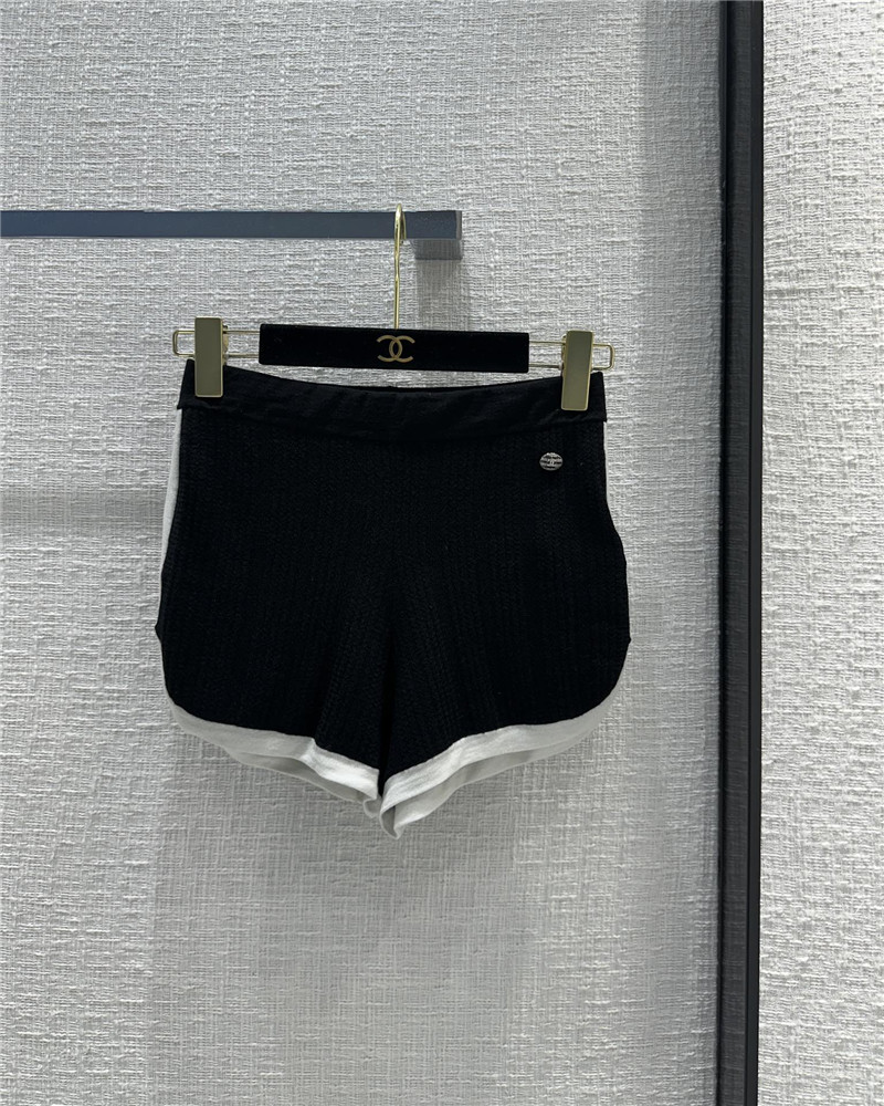 Ch**el knitted white shorts replica designer clothes