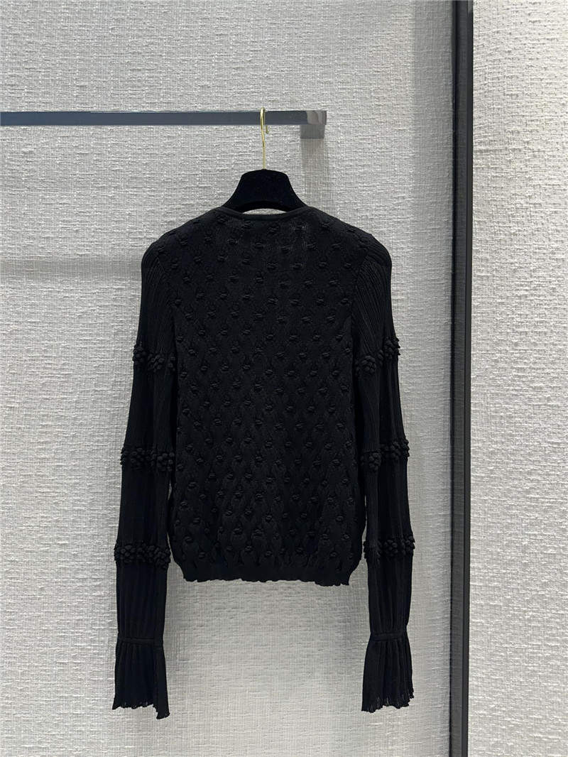 Ch**el hook fastening knitted cardigan in black