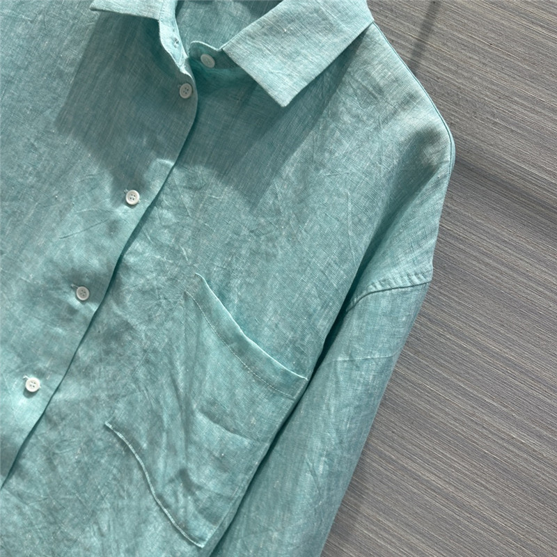 The R0w cotton and linen long shirt replica d&g clothing