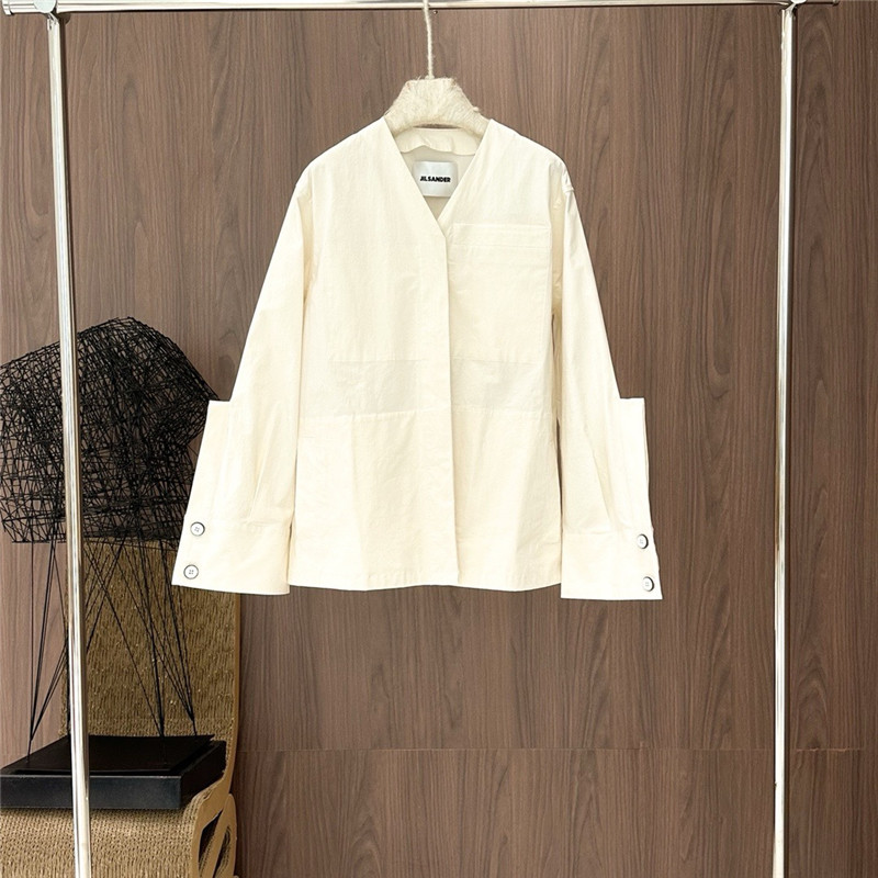 jil sander V-neck double pocket shirt jacket replica clothing