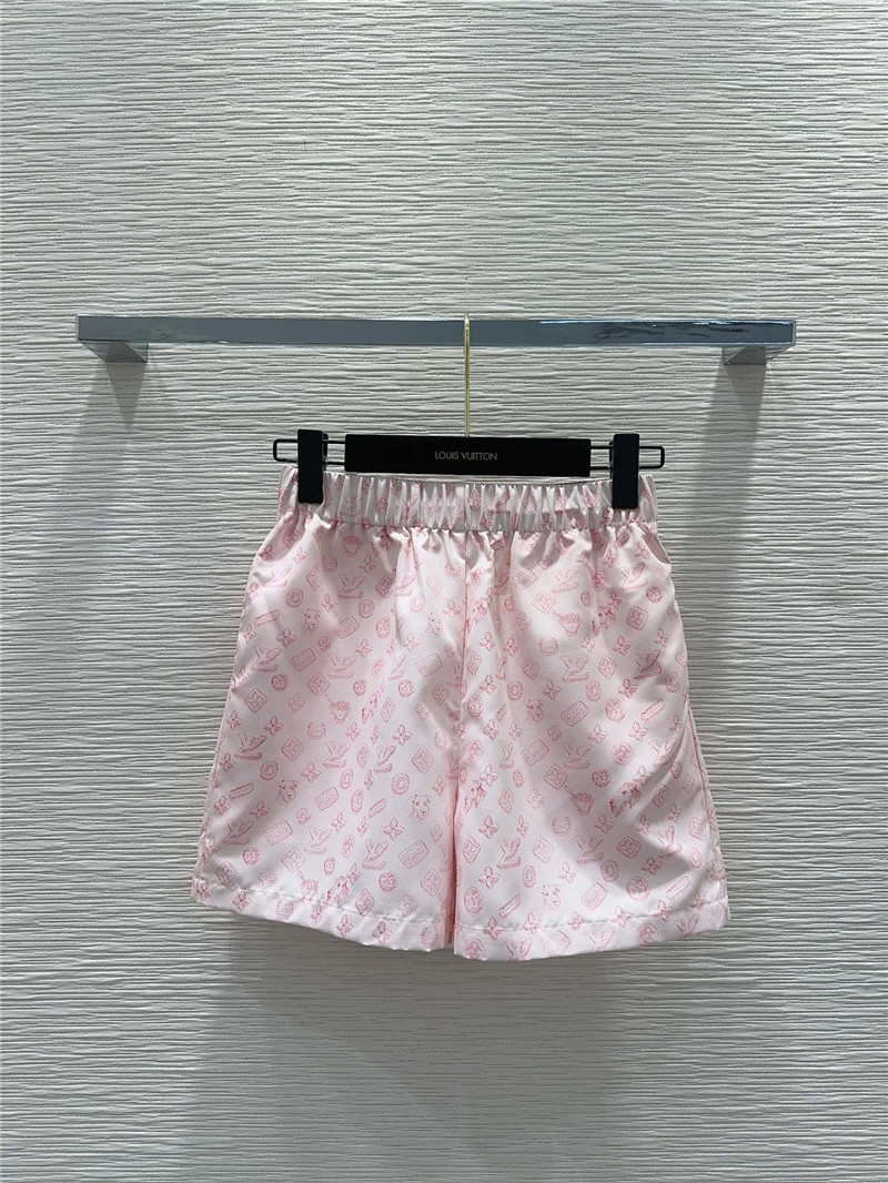 l0vis Vvtt0n lv lapel shirt + shorts set replica clothing