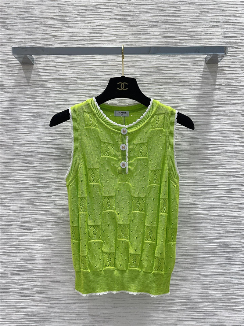 Ch**el crew neck sweater sleeveless vest replica designer clothes