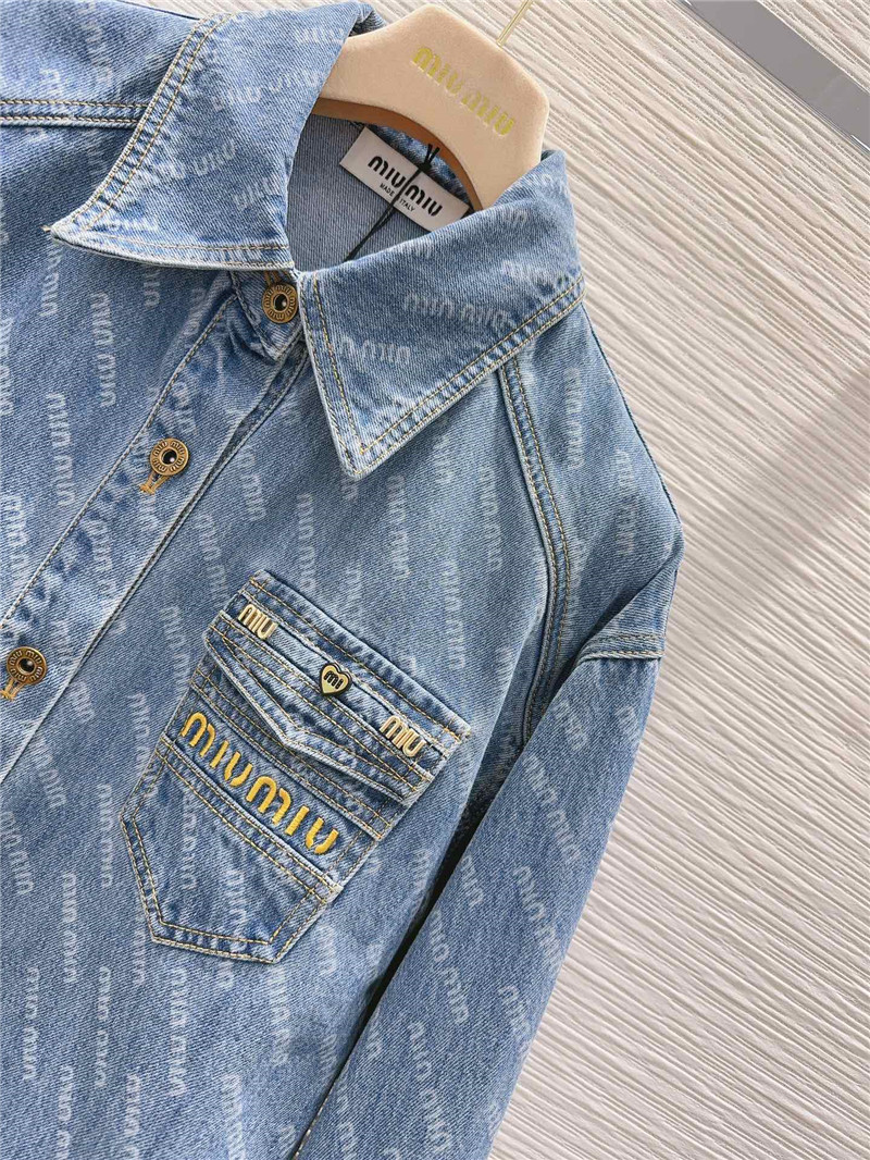 M1um1u denim shirt replica designer clothing websites