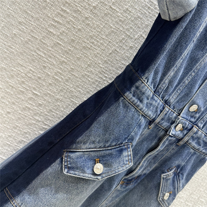 a1exa*der Mcqv*en roll sleeve denim dress replica clothing